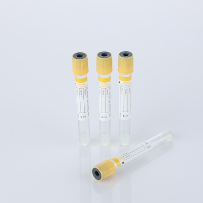 안전 의료 진공 혈액 수집 튜브 1 - 10ml 젤 튜브 노란색 상단