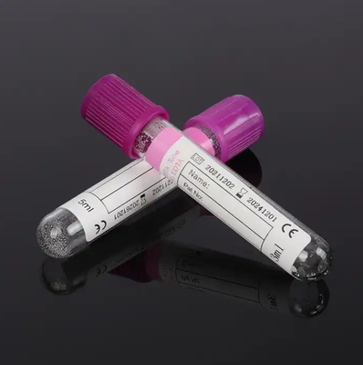 병원 의료 용품 진공 혈액 수집 튜브 EDTA K3 EDTA K2 보라색 튜브 도출 부피 1-10ml